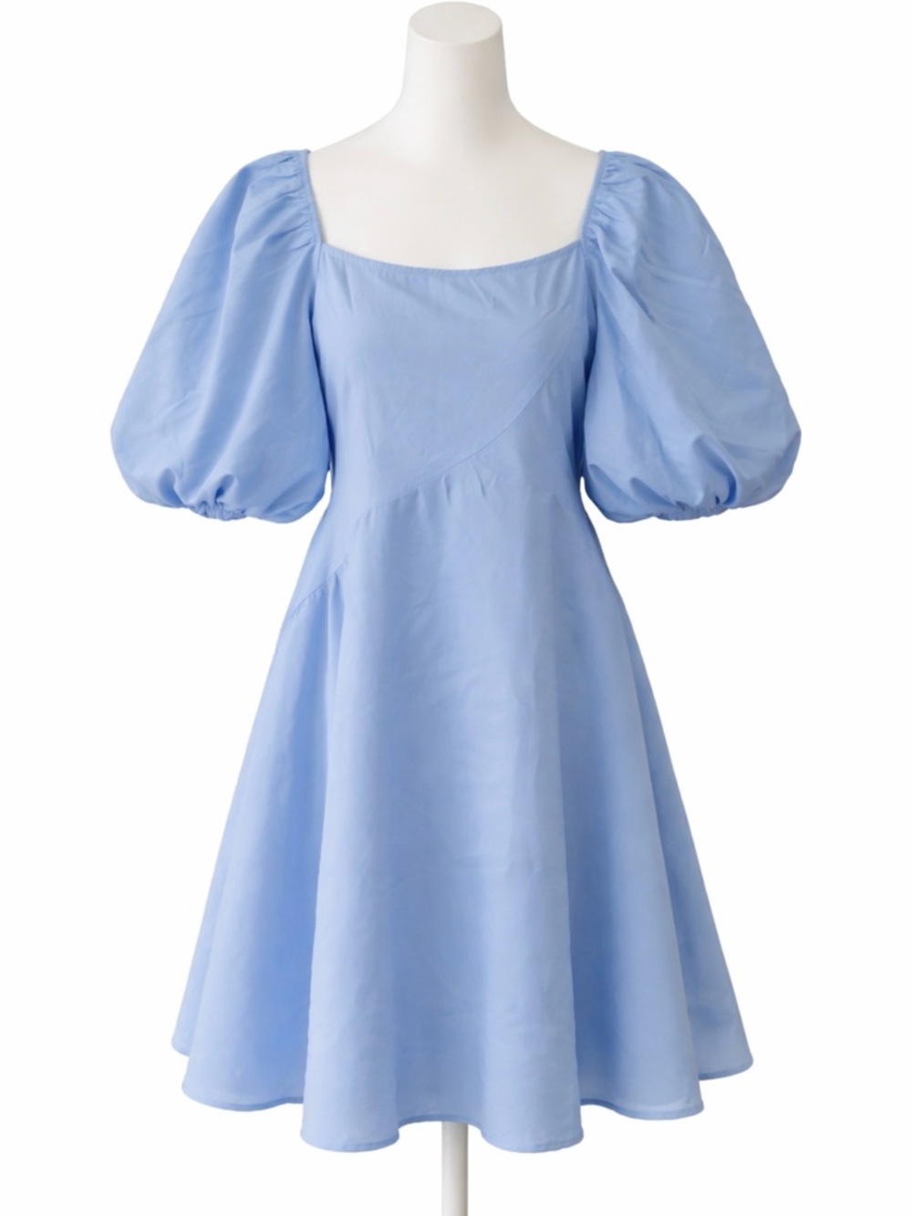 Boohoo puff sleeve, square neck skater mini dress - Picture 2 of 4